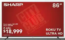 City Club Sharp Smart TV 86" oferta
