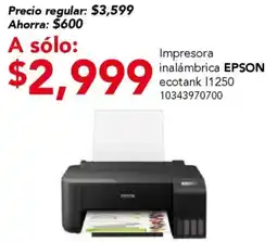 City Club Epson L1250 ecotank impresora inalambrica oferta