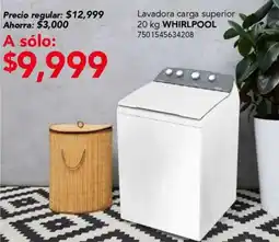 City Club Whirlpool lavadora carga superior 20 kg oferta