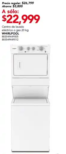 City Club Whirlpool centro de lavado electrico o gas 20 kg oferta