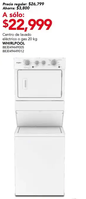 City Club Whirlpool centro de lavado electrico o gas 20 kg oferta