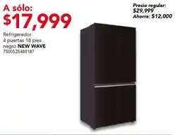 City Club New Wave refrigerador 4 puertas 18 pies oferta