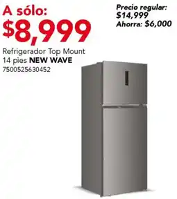 City Club New Wave refrigerador top mount 14 pies oferta