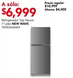 City Club New Wave refrigerador top mount 11 pies oferta