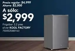 City Club Kool Factory frigobar 3.2 pies silver oferta