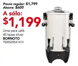 City Club Bornoto urna para cafe silver oferta