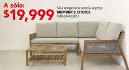 City Club Member's Choice sala esquinera acacia oferta