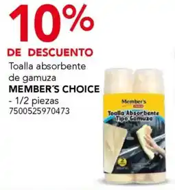 City Club Member's Choice toalla absorbente de gamuza oferta