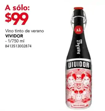 Vividor vino tinto de verano