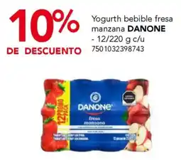 City Club Danone yogurt bebible fresa manzana oferta