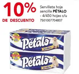 City Club Pétalo servilleta hoja sencilla oferta