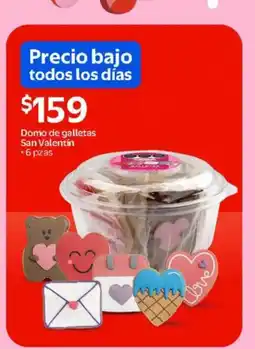 Walmart Domo de galletas San Valentin ⚫6 pzas oferta