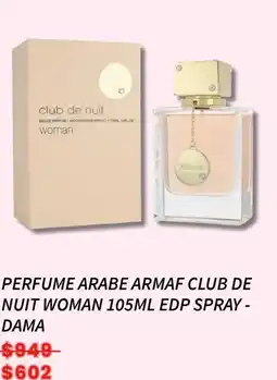 Elektra PERFUME ARABE ARMAF CLUB DE NUIT MUJER oferta