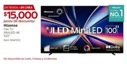 Costco Hisense Fire TV Mini LED 4K 100" oferta