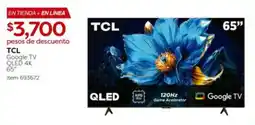 Costco TCL Google TV QLED 4K 65" oferta