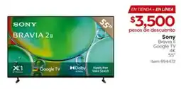 Costco Sony Bravia II Google TV 55" oferta