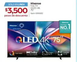 Costco Hisense Fire TV QLED 4K 75" oferta