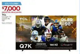 Costco TCL Google TV QLED 4K 98" oferta