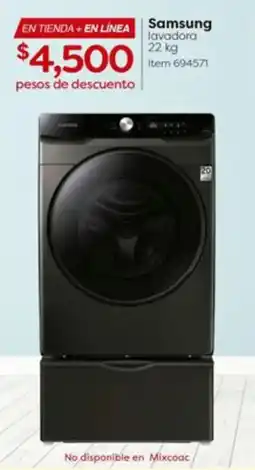 Costco Samsung lavadora 22 kg oferta