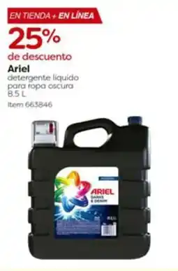 Costco Ariel detergente liquido para ropa oscura oferta