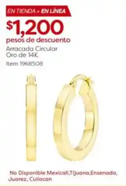 Costco Arracada Circular Oro de 14K oferta