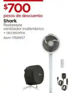Costco Shark flexbreeze ventilador inalambrico + accesorios oferta