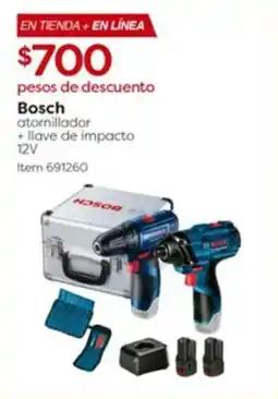 Costco Bosch atornillador + llave de impacto 12V oferta