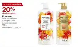Costco Pantene moroccan rose shampoo y/o acondicionador oferta