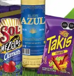 Zorro Sol cerveza o El Jefe azul o Takis oferta