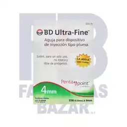 Farmacias Bazar AGUJA PARA PLUMA BD ULTRAFINE 32X4MM CON 10 oferta