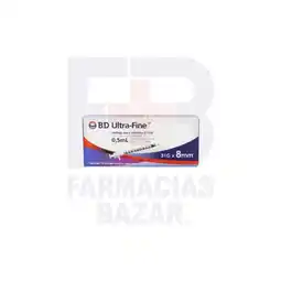 Farmacias Bazar JERINGA INSULINA 31X8 0.5ML CON 10 ULTRAFINE oferta