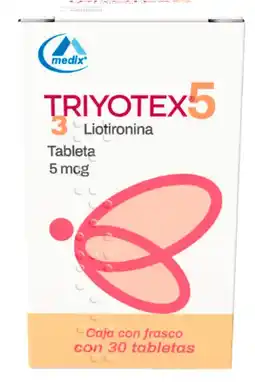 Farmacias Bazar TRIYOTEX 5MCG 30 TABLETAS oferta
