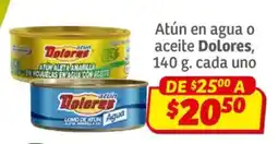 Soriana Híper Dolores atún en agua o aceite oferta