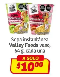 Soriana Híper Valley Foods sopa instantánea oferta