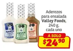 Soriana Híper Valley Foods aderezos para ensalada oferta