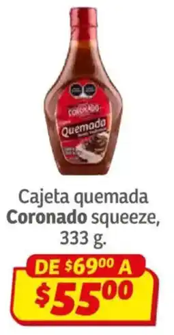 Soriana Híper Coronado cajeta quemada squeeze oferta