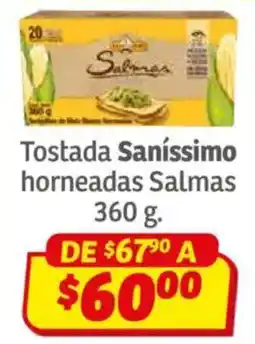 Soriana Híper Saníssimo tostada horneadas salmas oferta