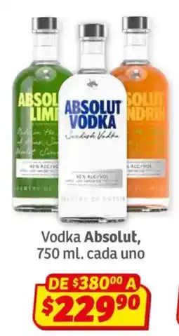 Soriana Híper Absolut vodka oferta