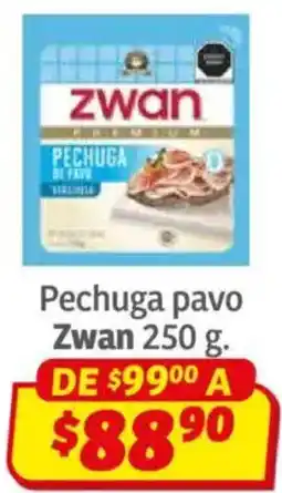 Soriana Híper Zwan pechuga pavo oferta