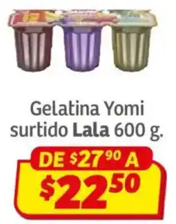 Soriana Híper Lala gelatina yomi surtido oferta
