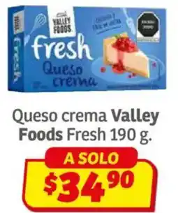 Soriana Híper Valley foods queso crema fresh oferta