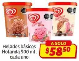 Soriana Híper Holanda helados básicos oferta