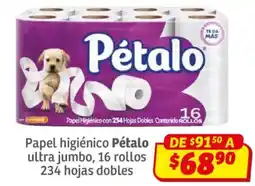 Soriana Híper Pétalo papel higiénico ultra jumbo oferta