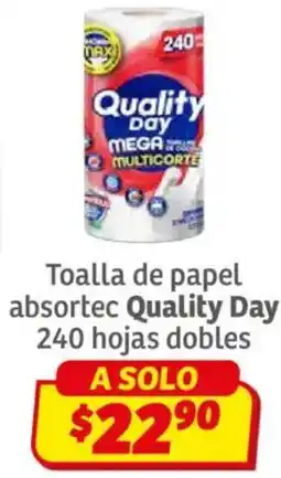 Soriana Híper Quality day toalla de papel absortec oferta