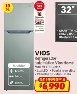 Soriana Híper Vios home refrigerador automático oferta