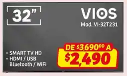 Soriana Híper Vios smart tv 32" oferta