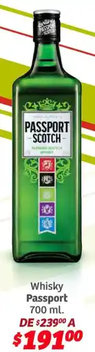 Soriana Híper Passport whisky oferta