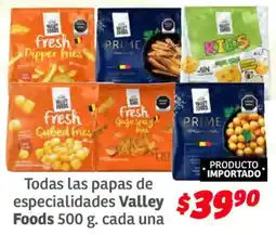 Soriana Híper Valley foods todas las papas de especialidades oferta
