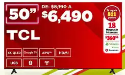 Soriana Híper Tcl smart tv 50" oferta