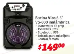 Soriana Híper Vios bocina 6.5" oferta